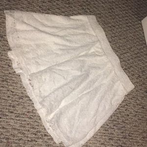 white mini skirt